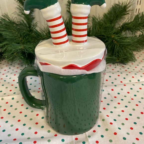 New Rae Dunn Santa Elf Topper Mug - Picture 5 of 6